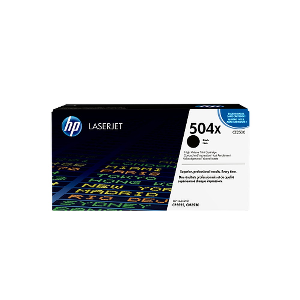 HP 504X (CE250X) Black High Yield Original LJ Toner Cartridge