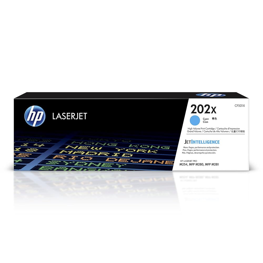 HP 202X (CF501X) High Yield Cyan Original LJ Toner Cartridge